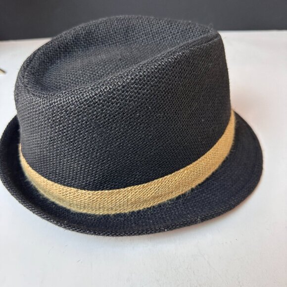 CLASSIC JUTE PANAMA HAT WITH CONTRASTING BAND, BLACK COLOR - Picture 4 of 8